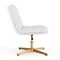 Flash Furniture Chloe Mid-Back White Padded LeatherSoft Armless Office Chair w/Adjustable Height, Gold Frame CH-232174-WH-GLD-GG - alternate 6